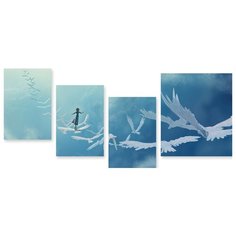 Модульная картина на холсте "Легкость" 120x56 см Modulka.Ru