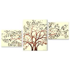 Модульная картина на холсте "Запутанное дерево" 90x41 см Modulka.Ru