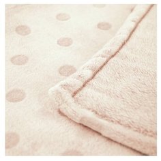 Плед-покрывало Baby Nice, MICRO VELUR, 150 х 200 "Горох", бежевый