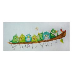 Набор для вышивания Веселые птички Elina Ellis illustration Марья Искусница