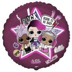 Воздушный шар круг Куклы ЛОЛ, Рокер, Диджей и Фрэш, 46 см Flexmetal