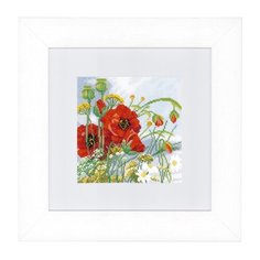 Набор для вышивания Poppies LANARTE 18,5x18,5 см PN-0147506