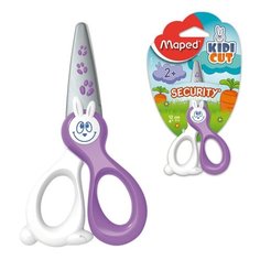Ножницы MAPED "Kidicut", 120 мм, безопасные лезвия, ассорти, картонная упаковка с европодвесом, 037800