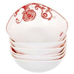 Набор салатников (6) (12) JY-S-SB5-06, OLAFF, КРАСНЫЕ ЦВЕТЫ