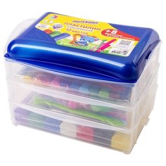 Пластилин в боксе ЮНЛАНДИЯ, 12 цветов, 620 г, скалка, 4 стека, 8 формочек, 10хххх