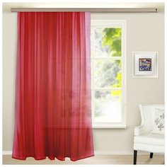 Штора-вуаль Witerra однотонная, 145*260 см, цвет бордо, полиэстер 100%