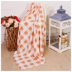 Плед Текстильная лавка "Клетка мокко", 150*180 см