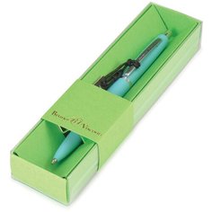 Ручка в футляре "SAN REMO" АВТОМАТИЧЕСКАЯ 1,0 ММ, СИНЯЯ (голубой корпус, салатовая коробка) Bruno Visconti