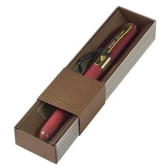 Ручка в футляре "MONACO" шариковая 0.5 ММ, СИНЯЯ (бордовый корпус, коричневая коробка) Bruno Visconti