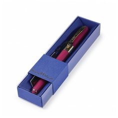 Ручка в футляре "MONACO" шариковая 0.5 ММ, СИНЯЯ (пурпурный корпус, синяя коробка) Bruno Visconti