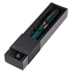 Ручка в футляре "MONACO" шариковая 0.5 ММ, СИНЯЯ (зеленый корпус, черная коробка) Bruno Visconti