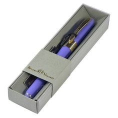 Ручка в футляре "MONACO" шариковая 0.5 ММ, СИНЯЯ (лиловый корпус, серая коробка) Bruno Visconti