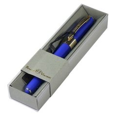 Ручка в футляре "MONACO" шариковая 0.5 ММ, СИНЯЯ (синий корпус, серая коробка) Bruno Visconti