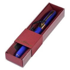 Ручка в футляре "MONACO" шариковая 0.5 ММ, СИНЯЯ (синий корпус, красная коробка) Bruno Visconti