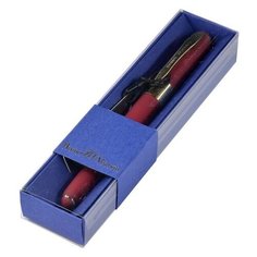 Ручка в футляре "MONACO" шариковая 0.5 ММ, СИНЯЯ (бордовый корпус, синяя коробка) Bruno Visconti