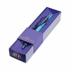 Ручка в футляре "PALERMO" АВТОМАТИЧЕСКАЯ 0.7 ММ, СИНЯЯ (бирюзовый корпус, сиреневая коробка) Bruno Visconti