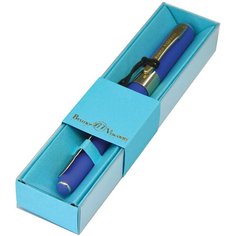 Ручка в футляре "MONACO" шариковая 0.5 ММ, СИНЯЯ (синий корпус, голубая коробка) Bruno Visconti