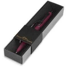 Ручка в футляре "SAN REMO" АВТОМАТИЧЕСКАЯ 1,0 ММ, СИНЯЯ (бордовый корпус, черная коробка) Bruno Visconti