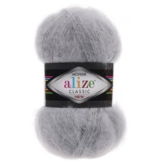 Пряжа Alize Mohair Classic (21 серый) 5 шт.
