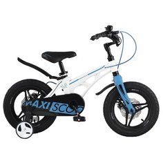 Детский Двухколесный Велосипед Maxiscoo, Серия "Cosmic" (2021), Делюкс плюс, 14", Белый Жемчуг