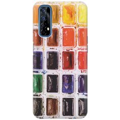 Cиликоновый чехол на realme 7 / Рилми 7 с принтом "Палитра красок" Gosso