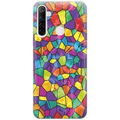 Cиликоновый чехол на realme 5 / 6i / C3 / Рилми 5 / 6 ай / С3 с принтом "Яркая мозаика" Gosso