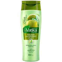 Шампунь Vatika Olive & Henna (Оливковое масло и алоэ для ломких, тонких и поврежденных волос) Dabur