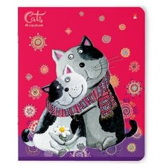 Тетради 48 листов "ВЕСЕЛЫЙ КОТ". Цены за 5 штук. Альт