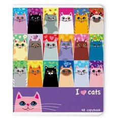 Тетради 48 листов "КОТОМАНИЯ". Цены за 5 штук. Альт