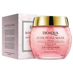 BioAqua Ночная смягчающая маска с лепестками роз Rose Petal, 120 мл