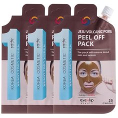 Eyenlip Jeju Volcanic Pore Peel Off Pack Очищающая маска-плёнка в вулканическим пеплом, 25 г, 3 шт.