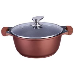 Кастрюля BOHMANN BH - 150-28 с мраморным покрытием, объем 6,3л, цвет коричневый