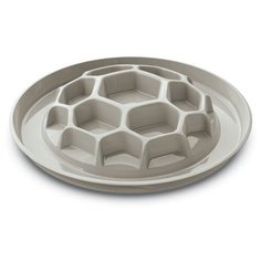 Миска Lilli Pet Art style II для медленного кормления, 32*32*6 см, мокко