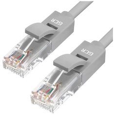 Патч-корд 20м для подключения к интернету GCR LSZH кат5e ethernet high speed 1 Гбит/с RJ45M малодымный серый