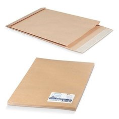 Конверт-пакеты С4 объемные (229х324х40 мм), до 250 листов, крафт-бумага, отрывная полоса, КОМПЛЕКТ 25 шт., 381227.25 124234 Курт