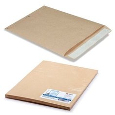 Конверт-пакеты С4 плоские (229х324 мм), до 90 листов, крафт-бумага, отрывная полоса, КОМПЛЕКТ 25 шт., 161150.25 124235 Курт