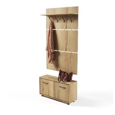 Вешалка с тумбой для обуви ВШ-3.3, цвет дуб делано