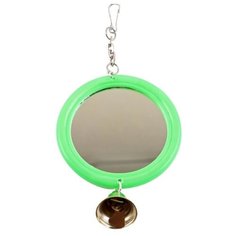 Игрушка для птиц АВ Зеркало с колокольчиком (Зеленый) Adel Cat