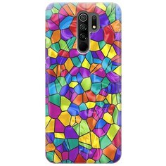 Ультратонкий силиконовый чехол-накладка для Xiaomi Redmi 9 с принтом "Яркая мозаика" Gosso