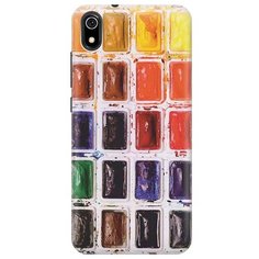 Ультратонкий силиконовый чехол-накладка для Xiaomi Redmi 7A с принтом "Палитра красок" Gosso