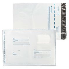 Конверт-пакеты В4 полиэтиленовые (250х353 мм) до 300 листов, "Куда-Кому", отрывная полоса, КОМПЛЕКТ 500 шт., 11004 128301 Курт