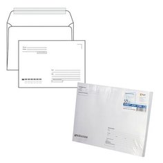Конверты С4 (229х324 мм), отрывная полоса, "Куда-Кому", 90 г/м2, КОМПЛЕКТ 50 шт., внутренняя запечатка, С40.15.50С 124217 Курт