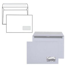 Конверты С4 (229х324 мм), правое окно, отрывная полоса, белые 90 г/м2, КОМПЛЕКТ 500 шт., внутренняя запечатка., 121102 128287 Курт