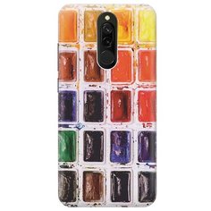 Ультратонкий силиконовый чехол-накладка для Xiaomi Redmi 8 с принтом "Палитра красок" Gosso