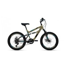 Велосипед 20 Altair MTB FS 20 disc 6 ск 20-21 г, 14 Бежевый/Черный/RBKT1F106002