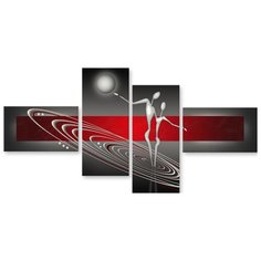 Модульная картина на холсте "Танец под луной" 120x62 см Modulka.Ru