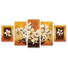 Модульная картина на холсте "Чайная роза" 120x57 см Modulka.Ru