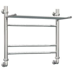 Водяной полотенцесушитель Роснерж Волна L101110 50x60 с полкой групповой