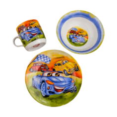 Набор детской посуды, Доляна, Гонки, 3 предмета