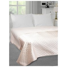 Покрывало DeNASTIA Палермо 190х220, атл/мат, молочный, геометрия2